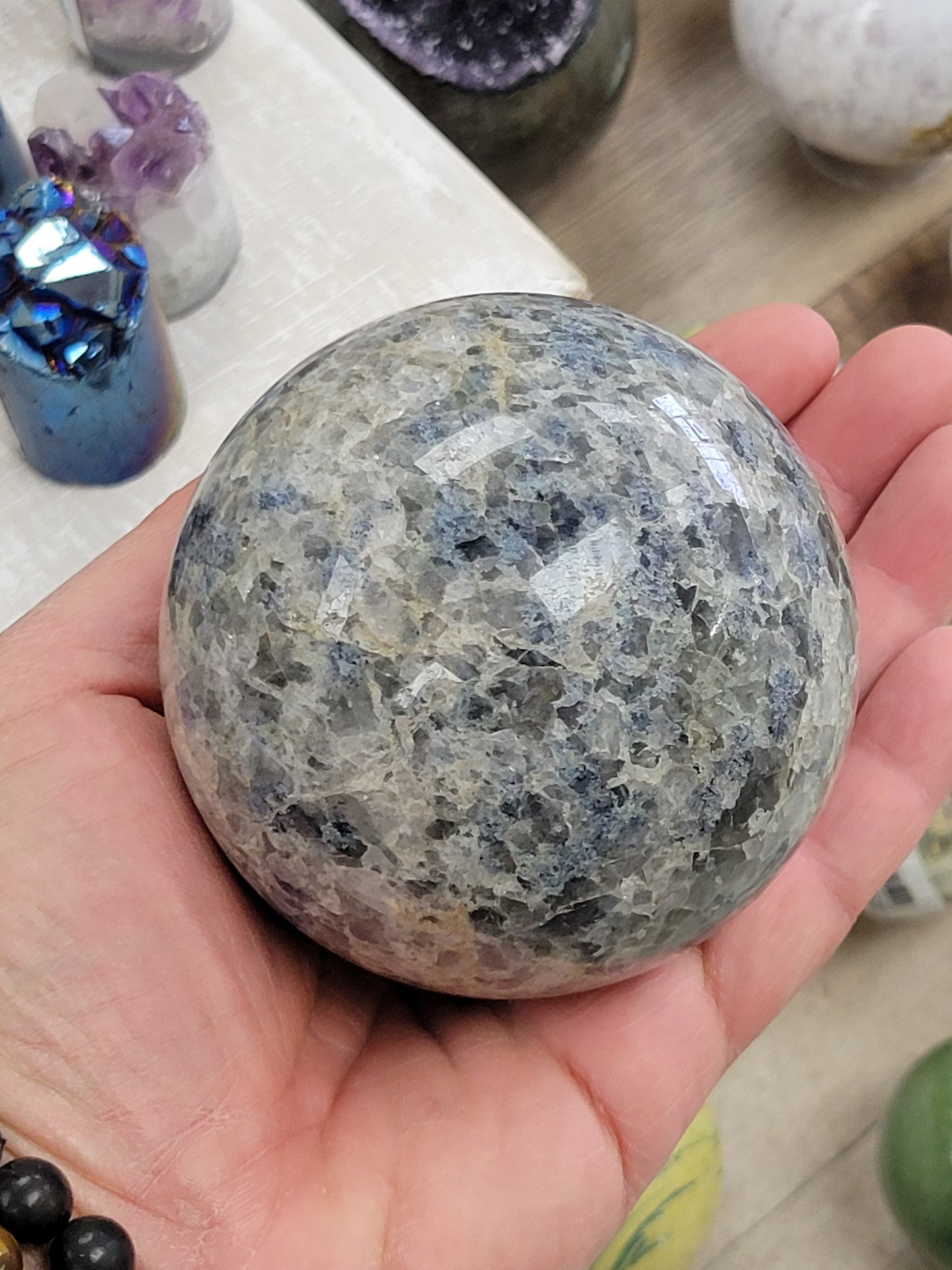 AZURITE & GRANITE SPHERE