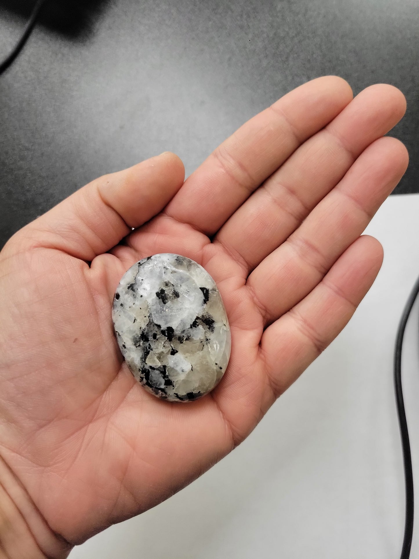 Rainbow Moonstone Palm Stone