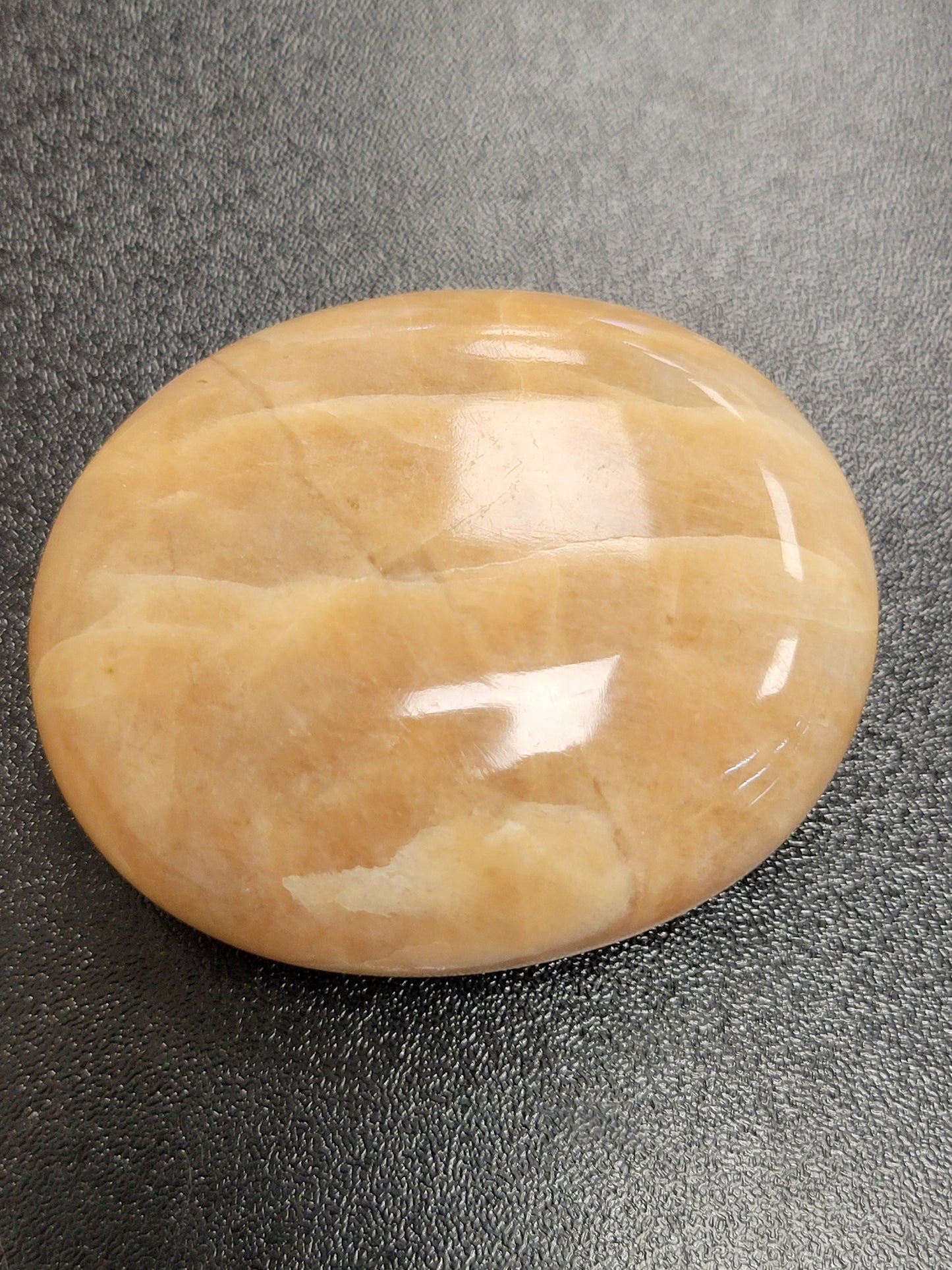 Peach Moonstone Palm Stone