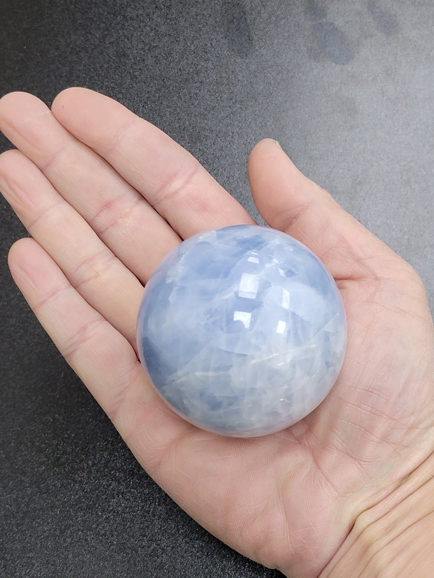 BLUE CALCITE SPHERE