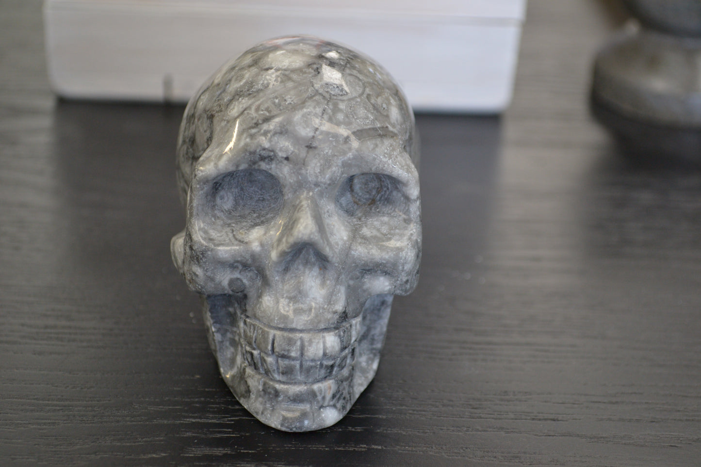 Thousand Eye Jasper Skull