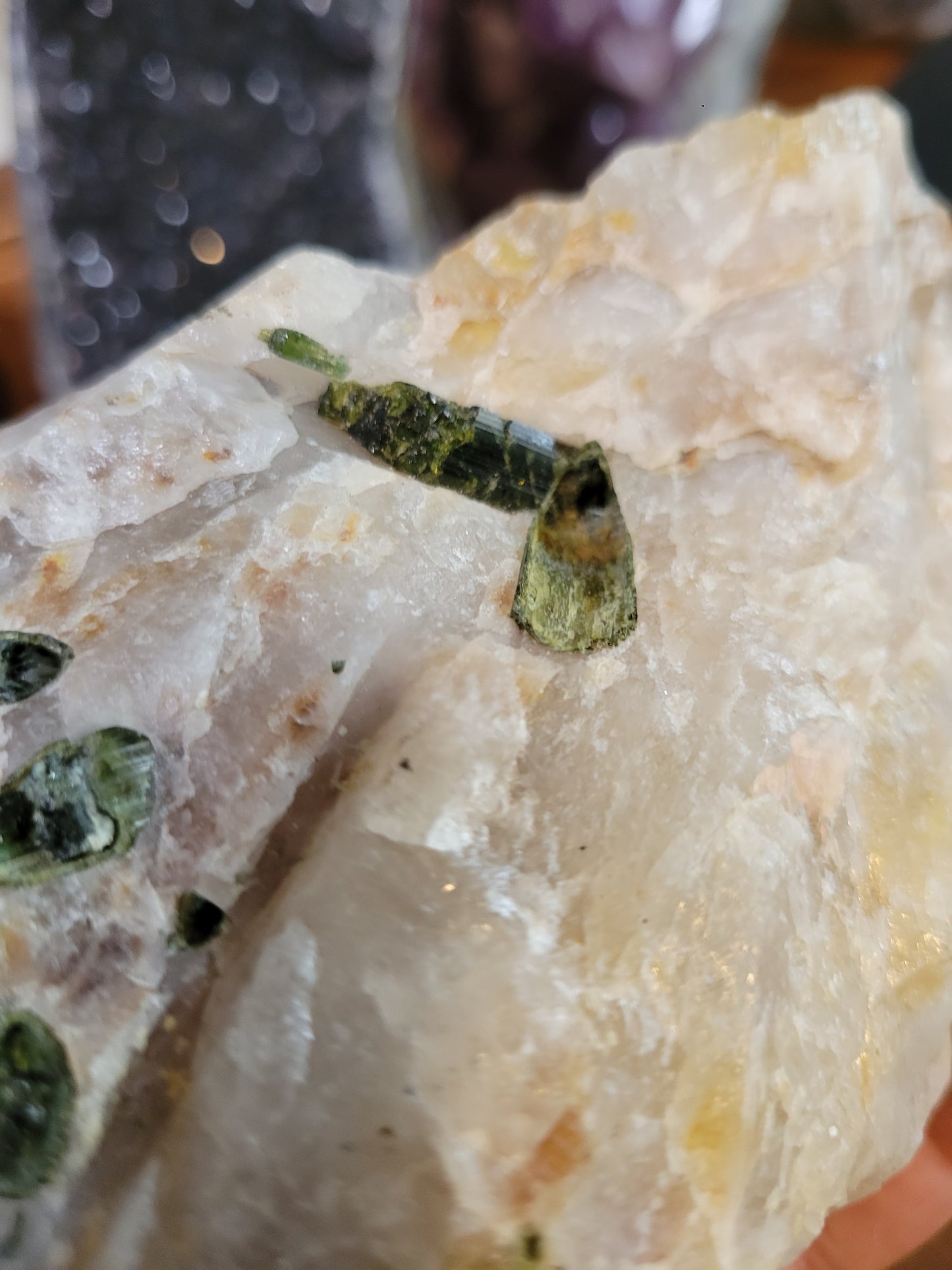 Epidote in Quartz