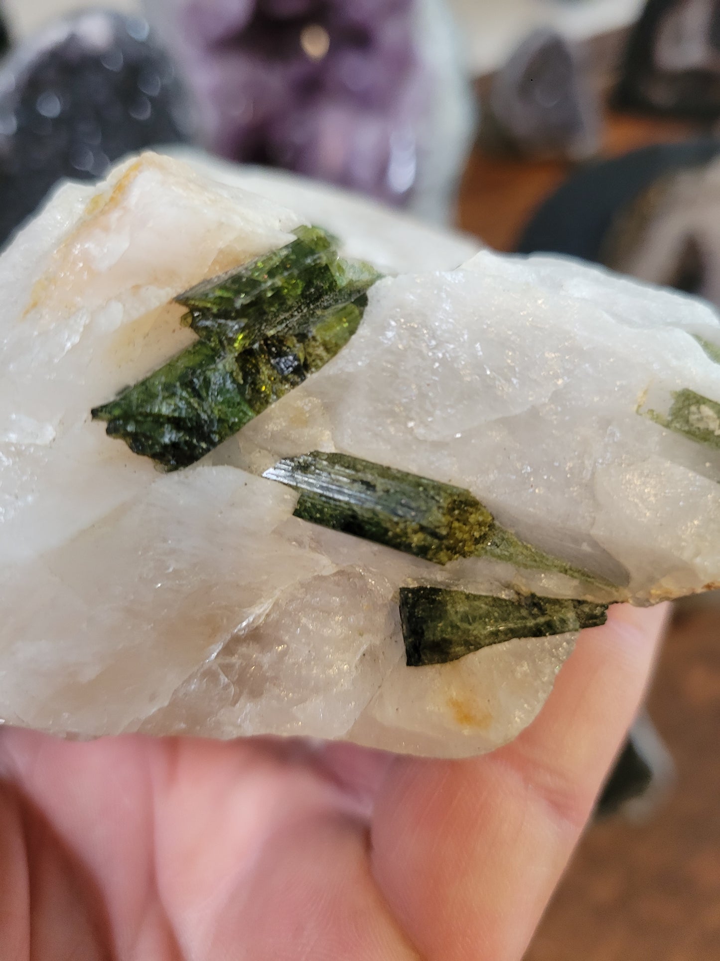 Epidote in Quartz