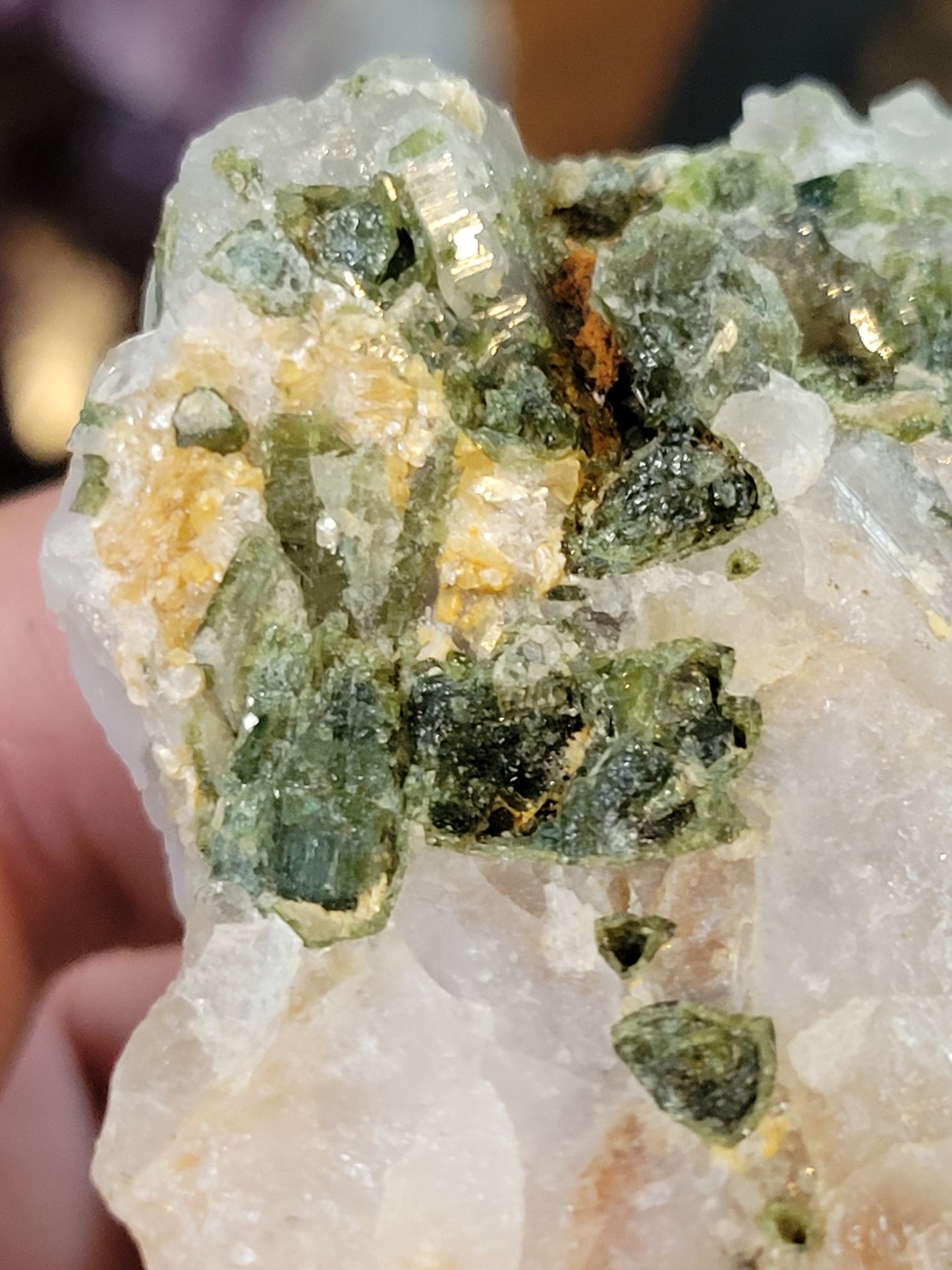 Epidote in Quartz