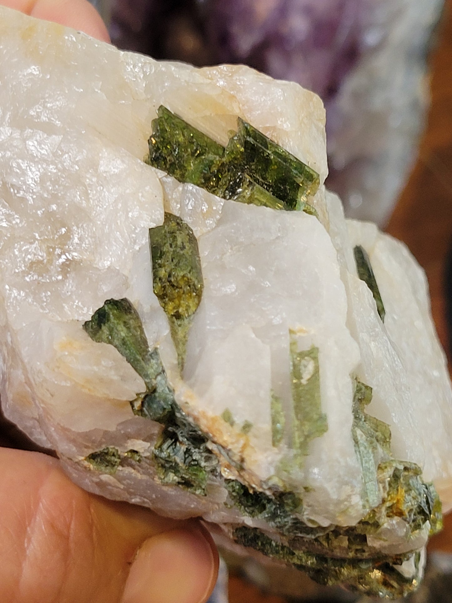 Epidote in Quartz