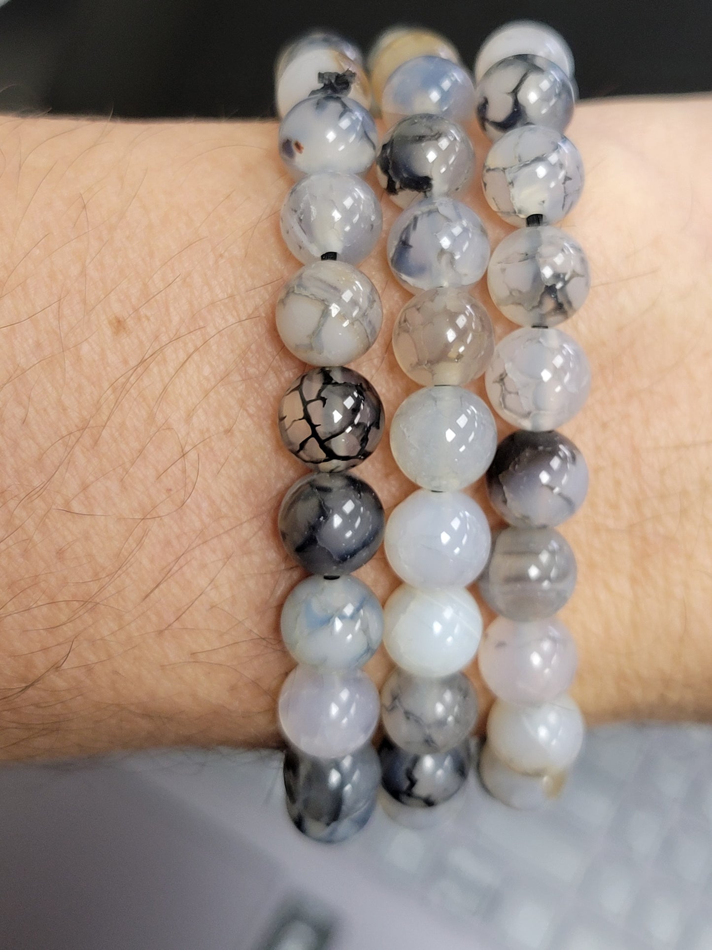 Dragon's Vein Agate Bracelet