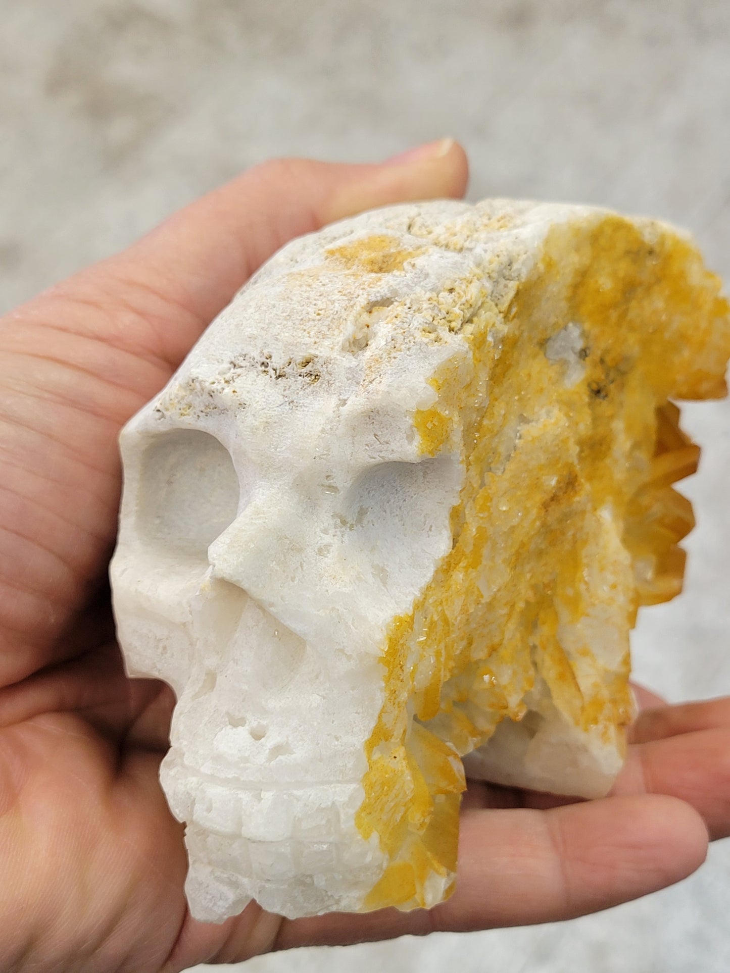 Tangerine Quartz Skull