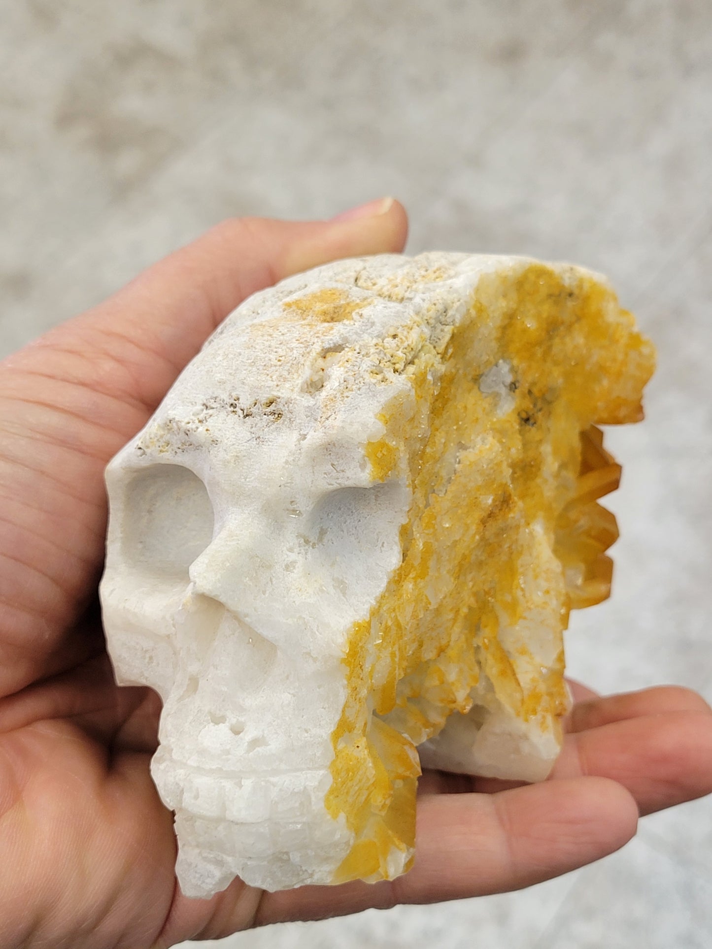 Tangerine Quartz Skull