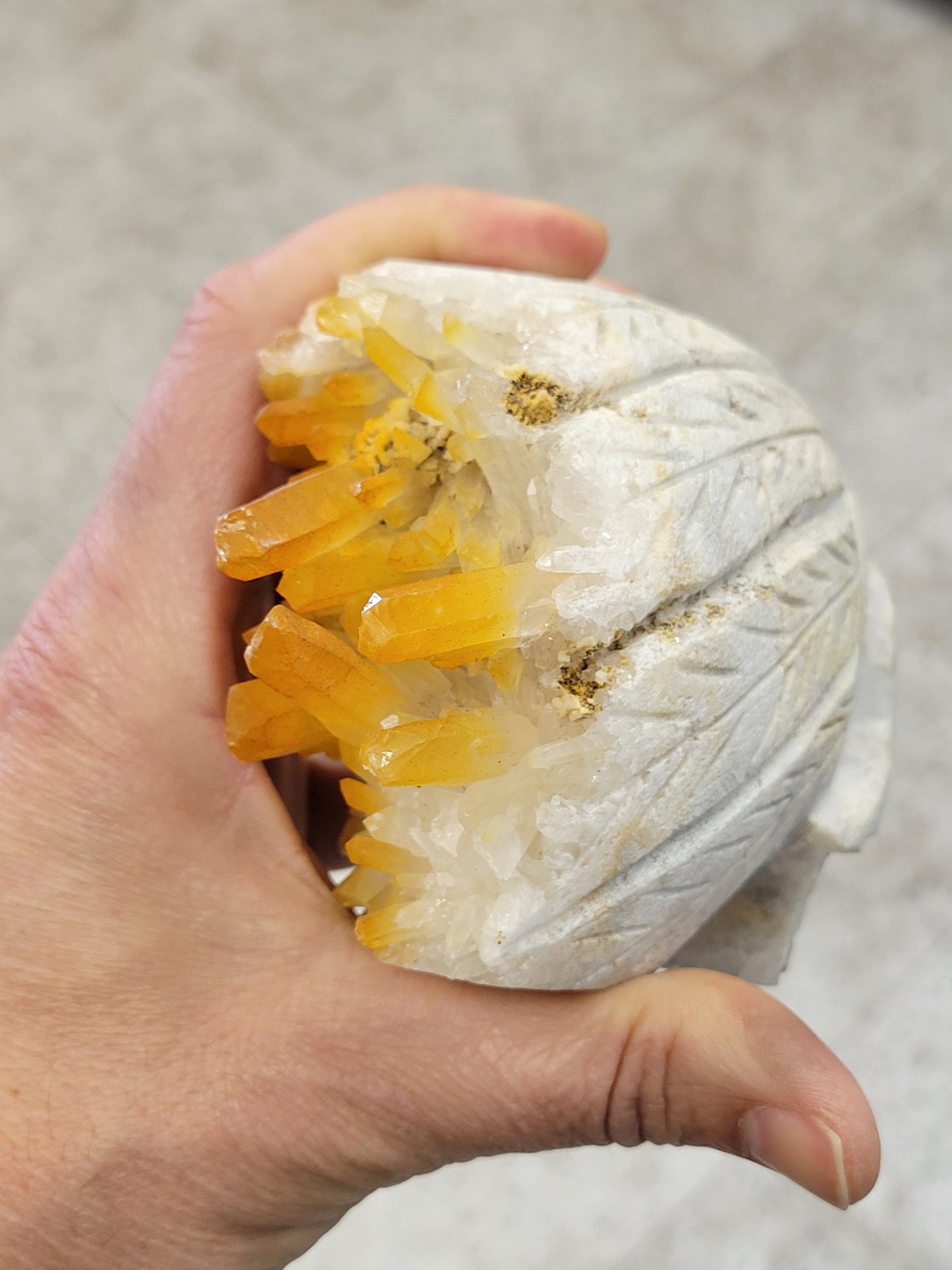 Tangerine Quartz Skull