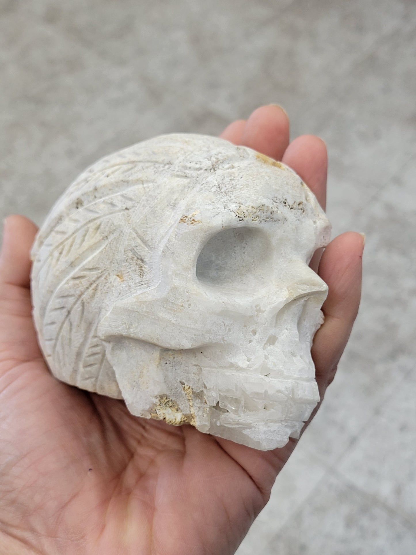 Tangerine Quartz Skull