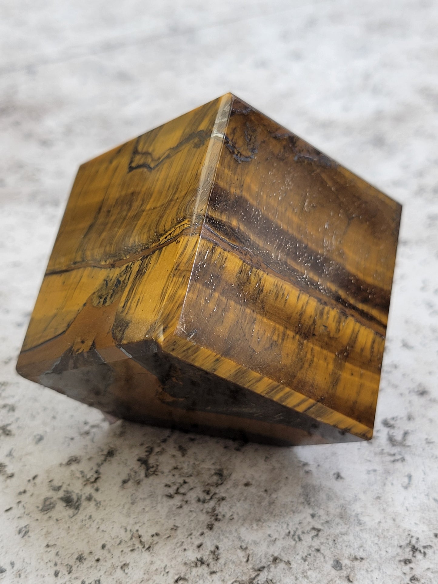 Yellow Tiger's Eye Cube