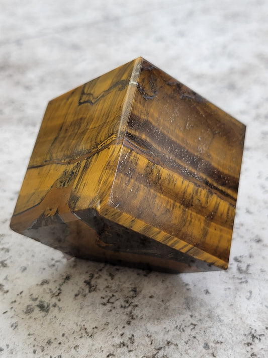 Yellow Tiger's Eye Cube