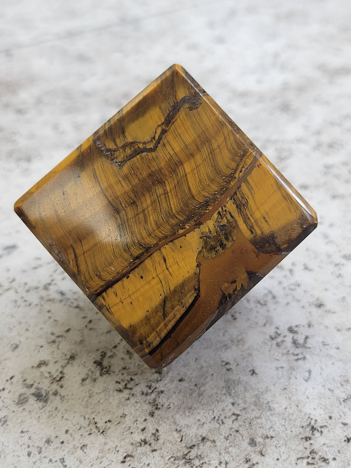 Yellow Tiger's Eye Cube