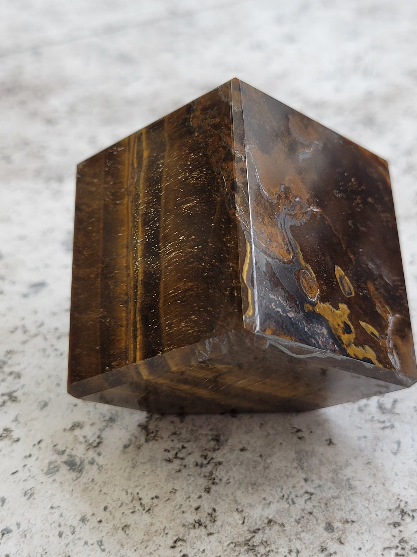 Yellow Tiger's Eye Cube