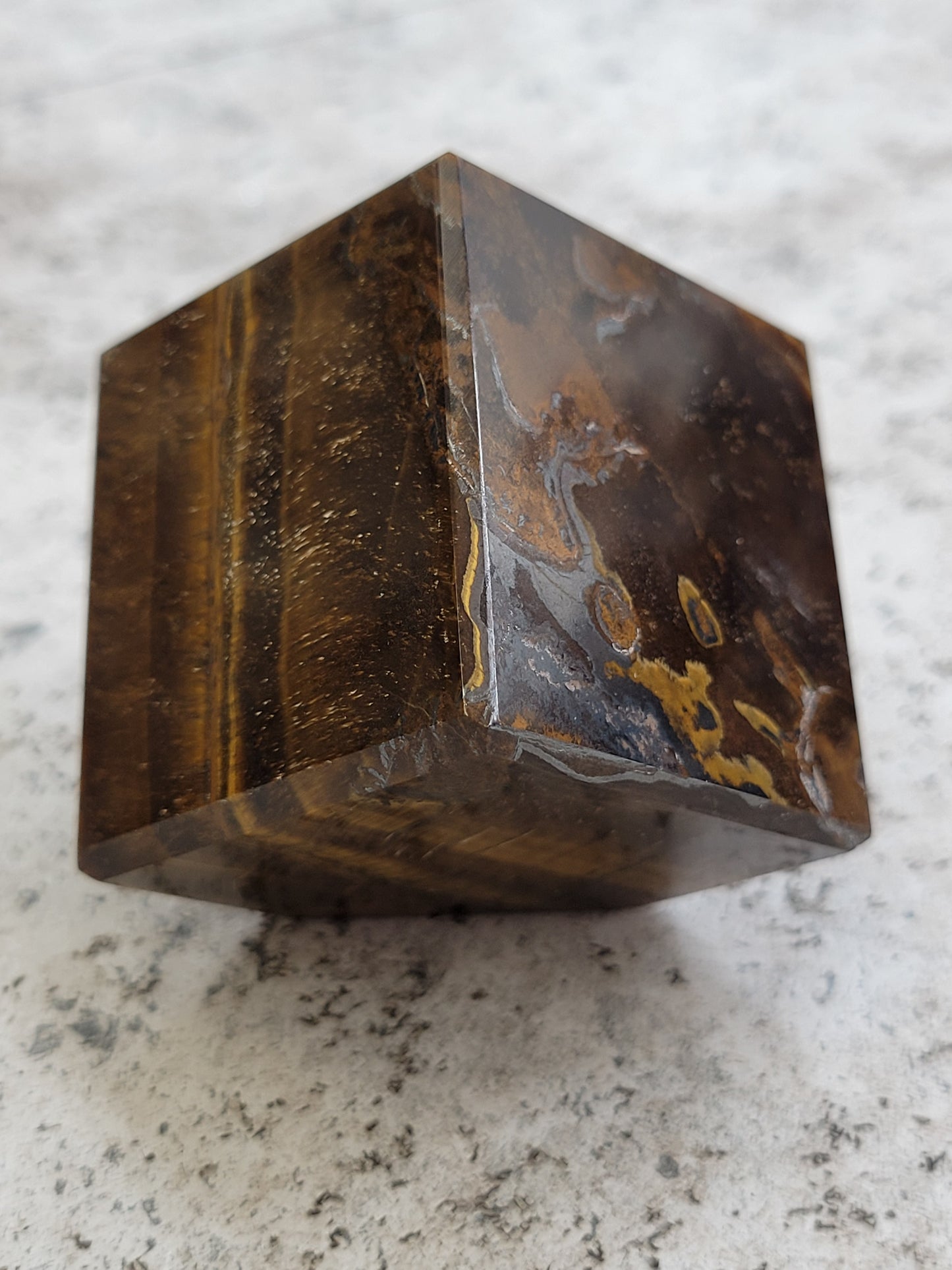 Yellow Tiger's Eye Cube