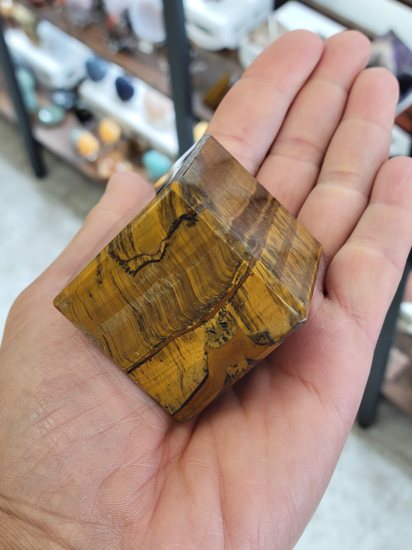 Yellow Tiger's Eye Cube