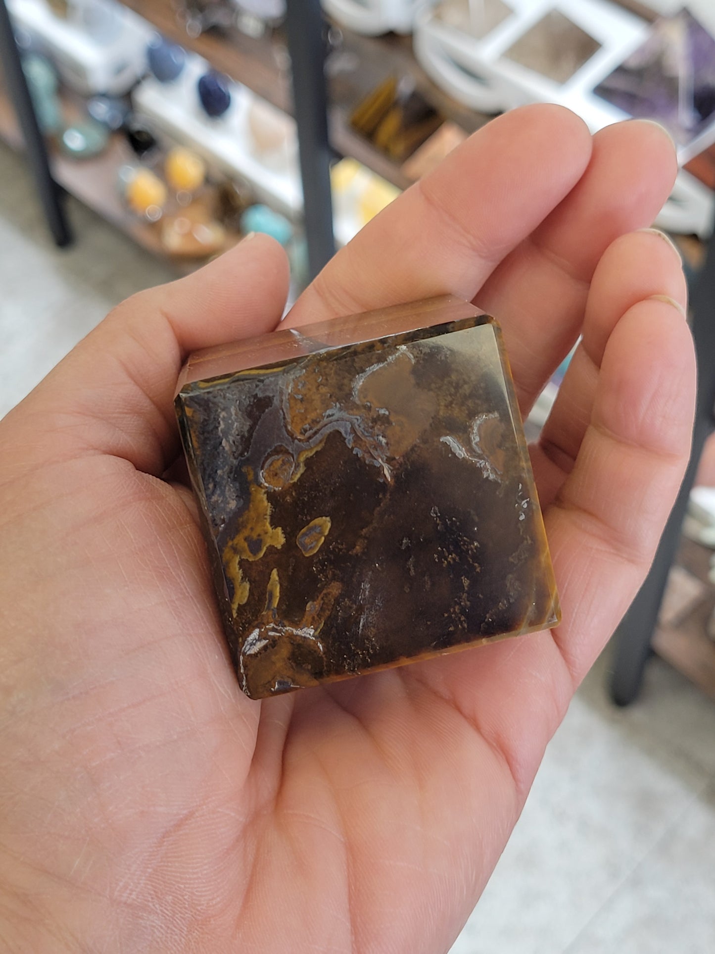 Yellow Tiger's Eye Cube