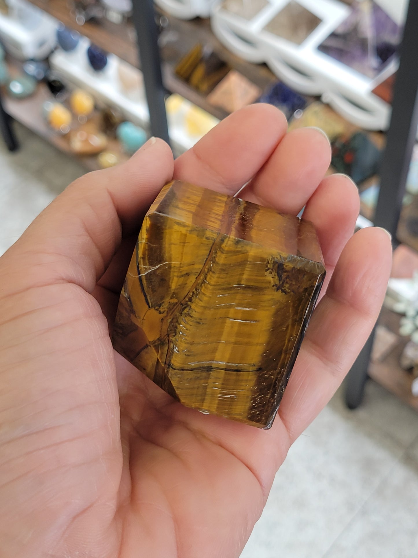 Yellow Tiger's Eye Cube