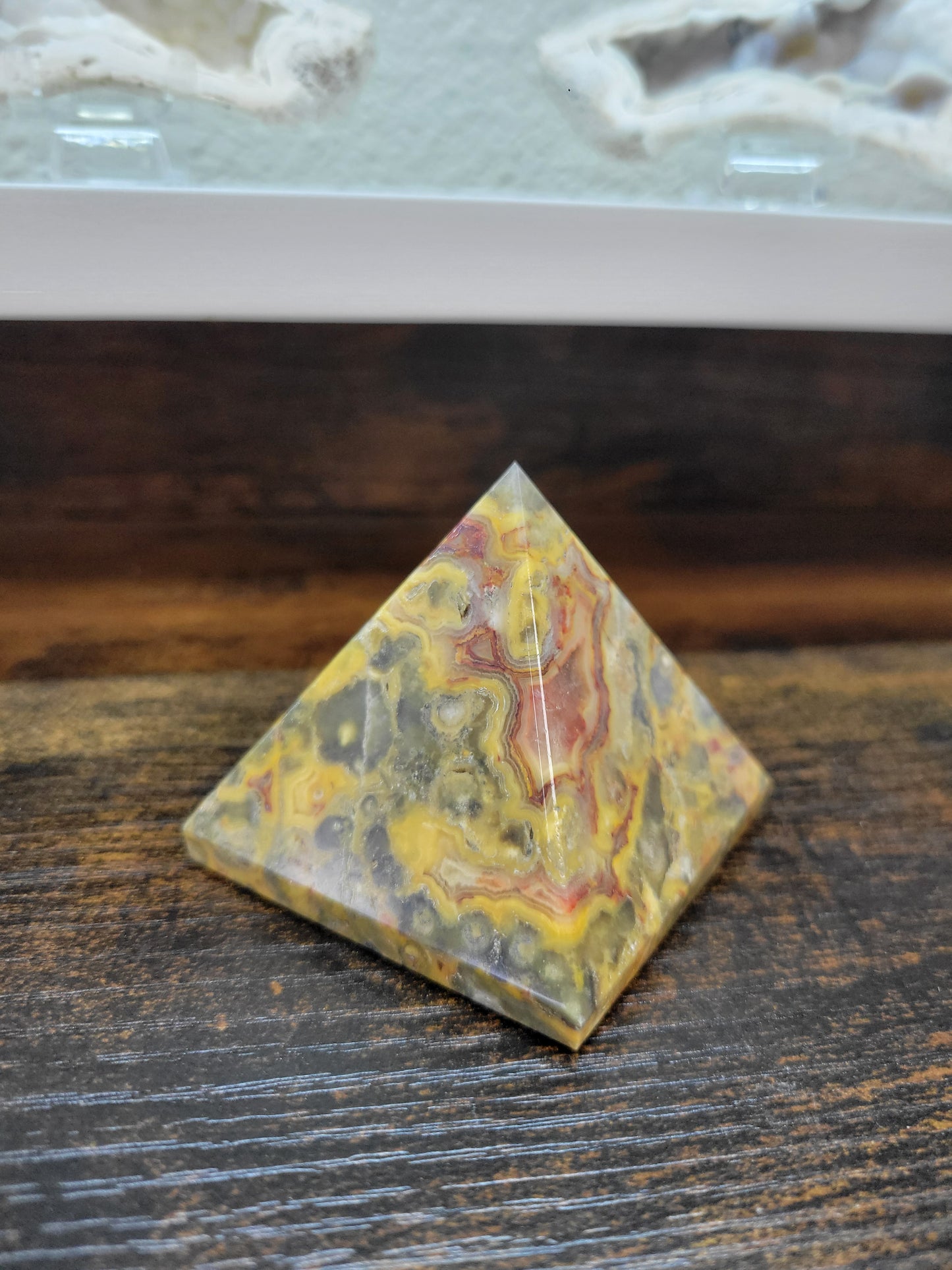 Crazy Lace Agate Pyramid