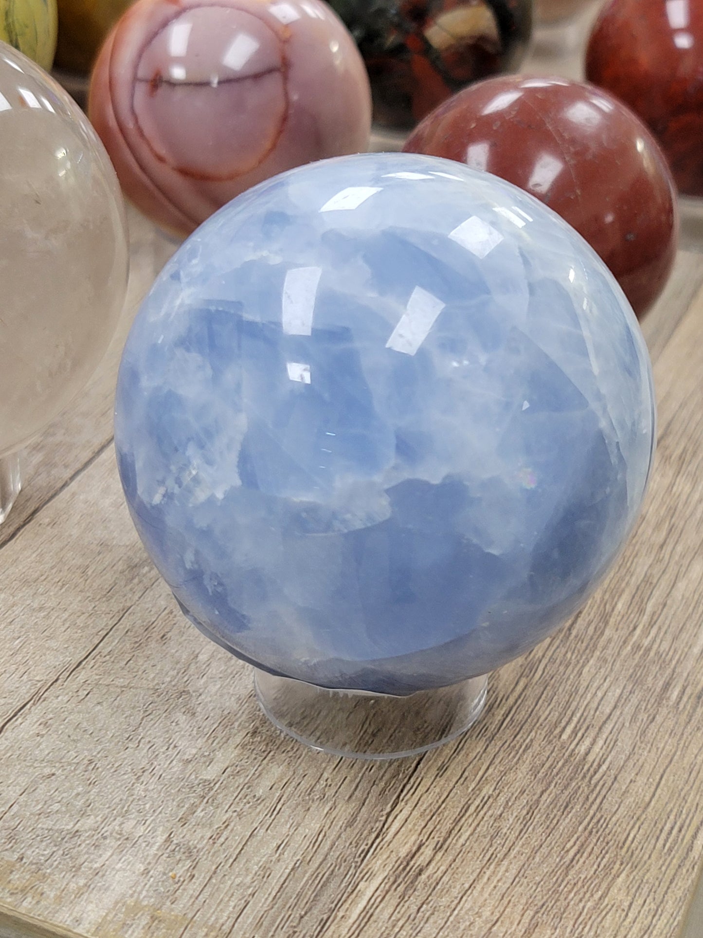 BLUE CALCITE SPHERE