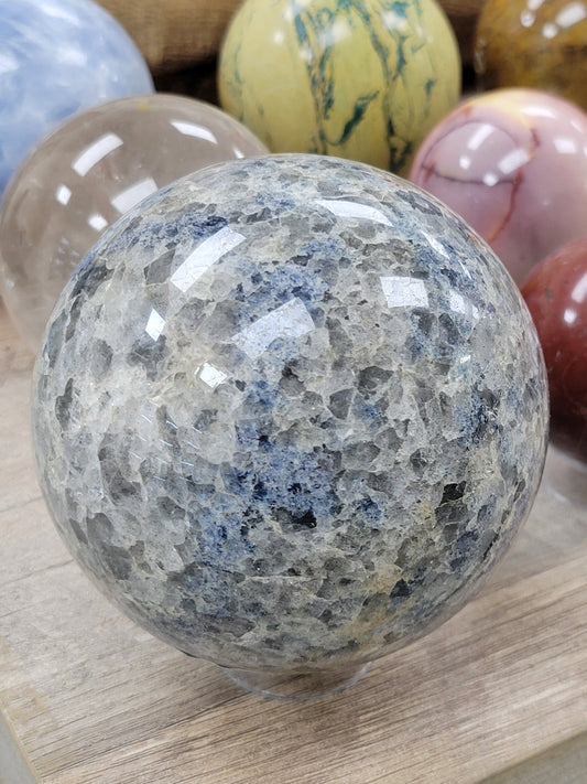 AZURITE & GRANITE SPHERE