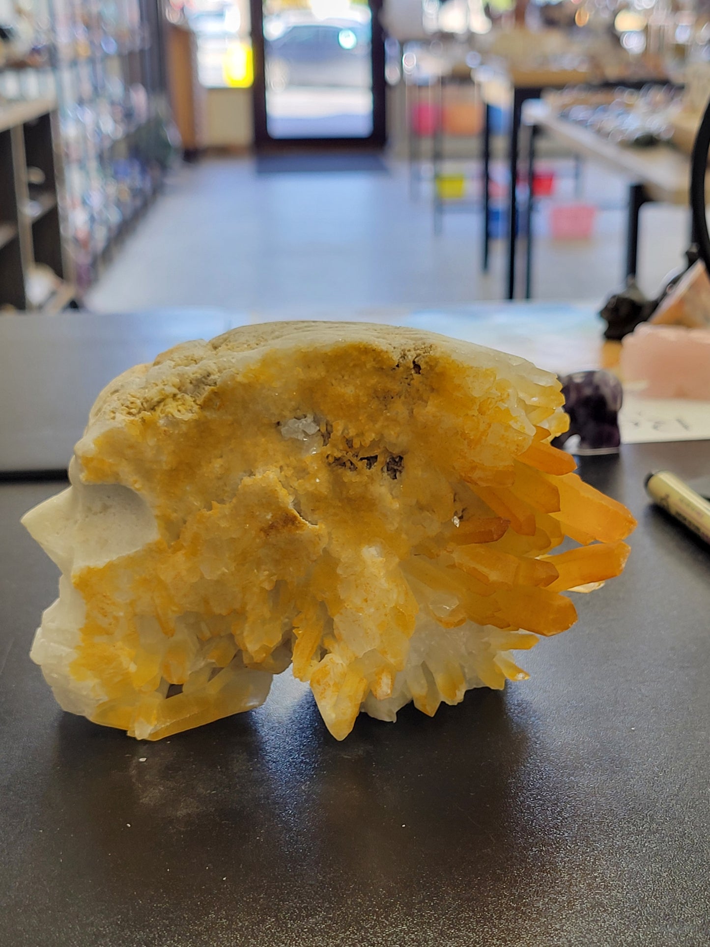 Tangerine Quartz Skull