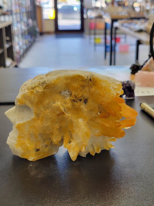 Tangerine Quartz Skull