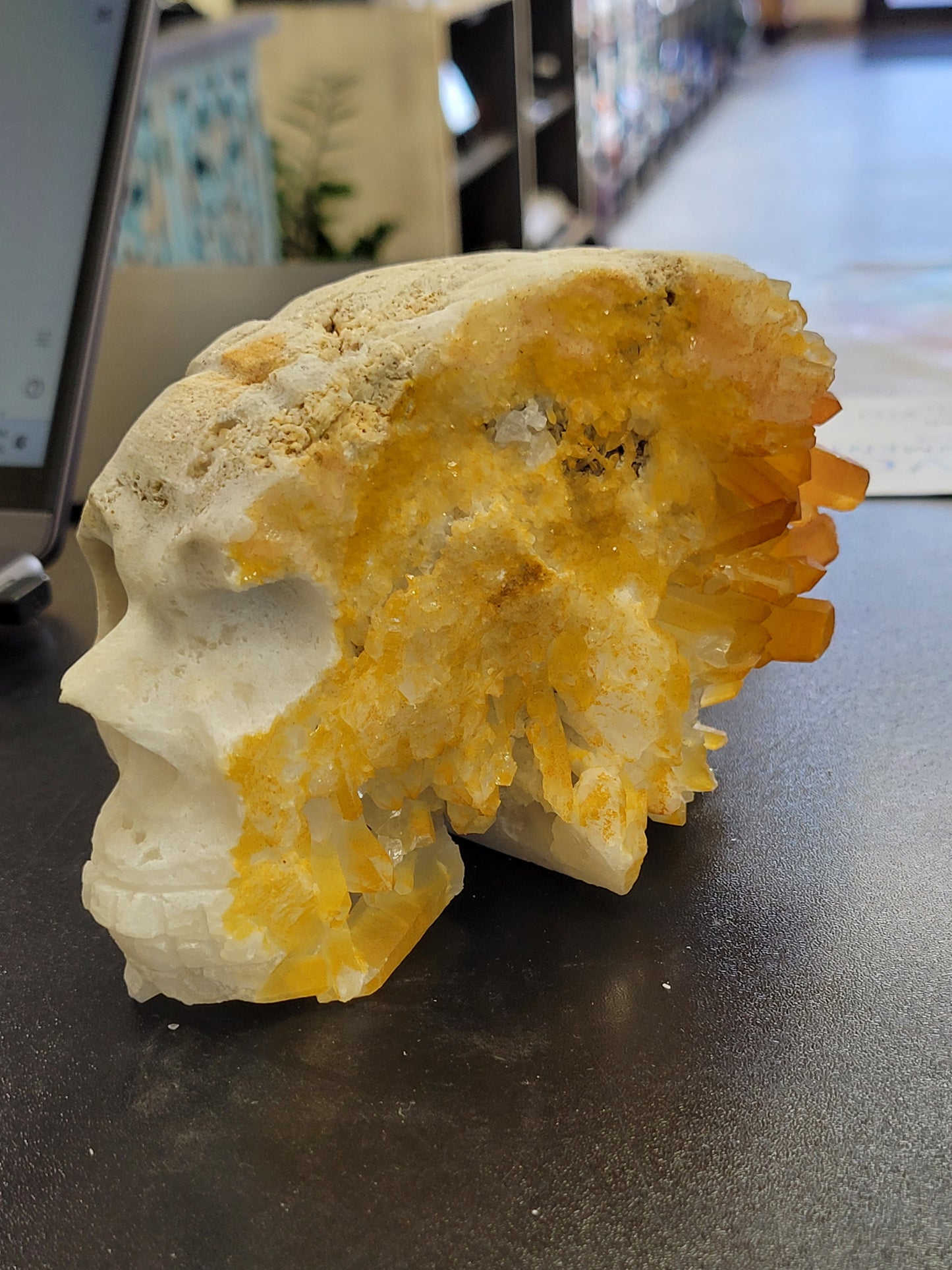 Tangerine Quartz Skull
