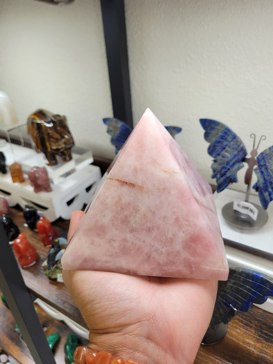 Large Rose Quartz Pyramid