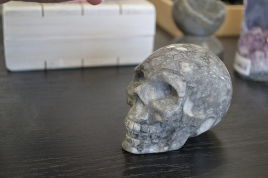 Thousand Eye Jasper Skull