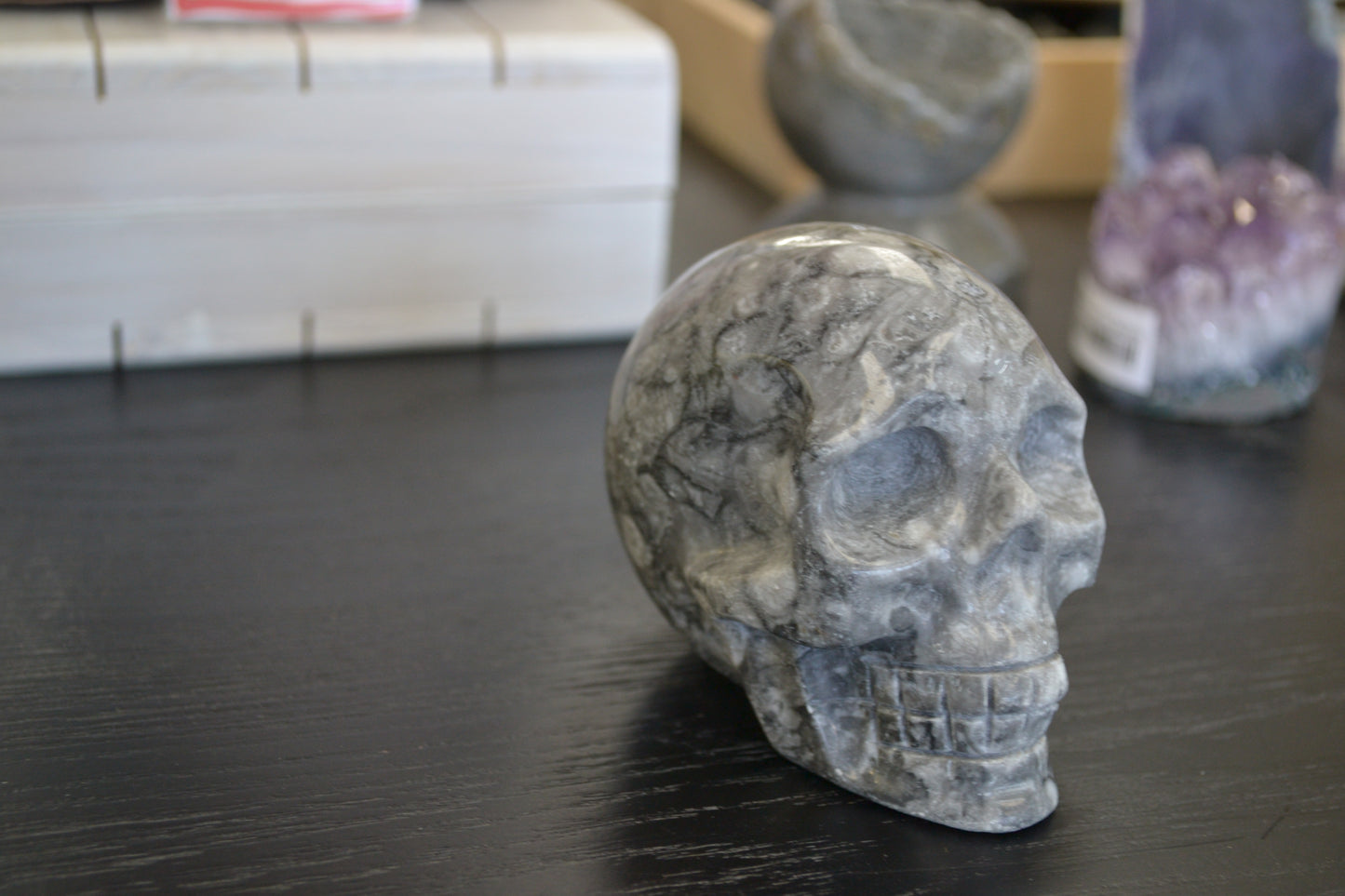 Thousand Eye Jasper Skull